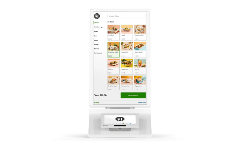 tall upright clover kiosk